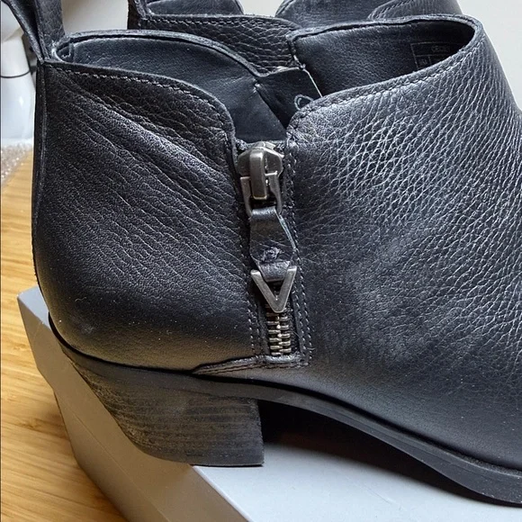 Vionic Black Leather double Side-Zip Booties - Picture 6 of 10